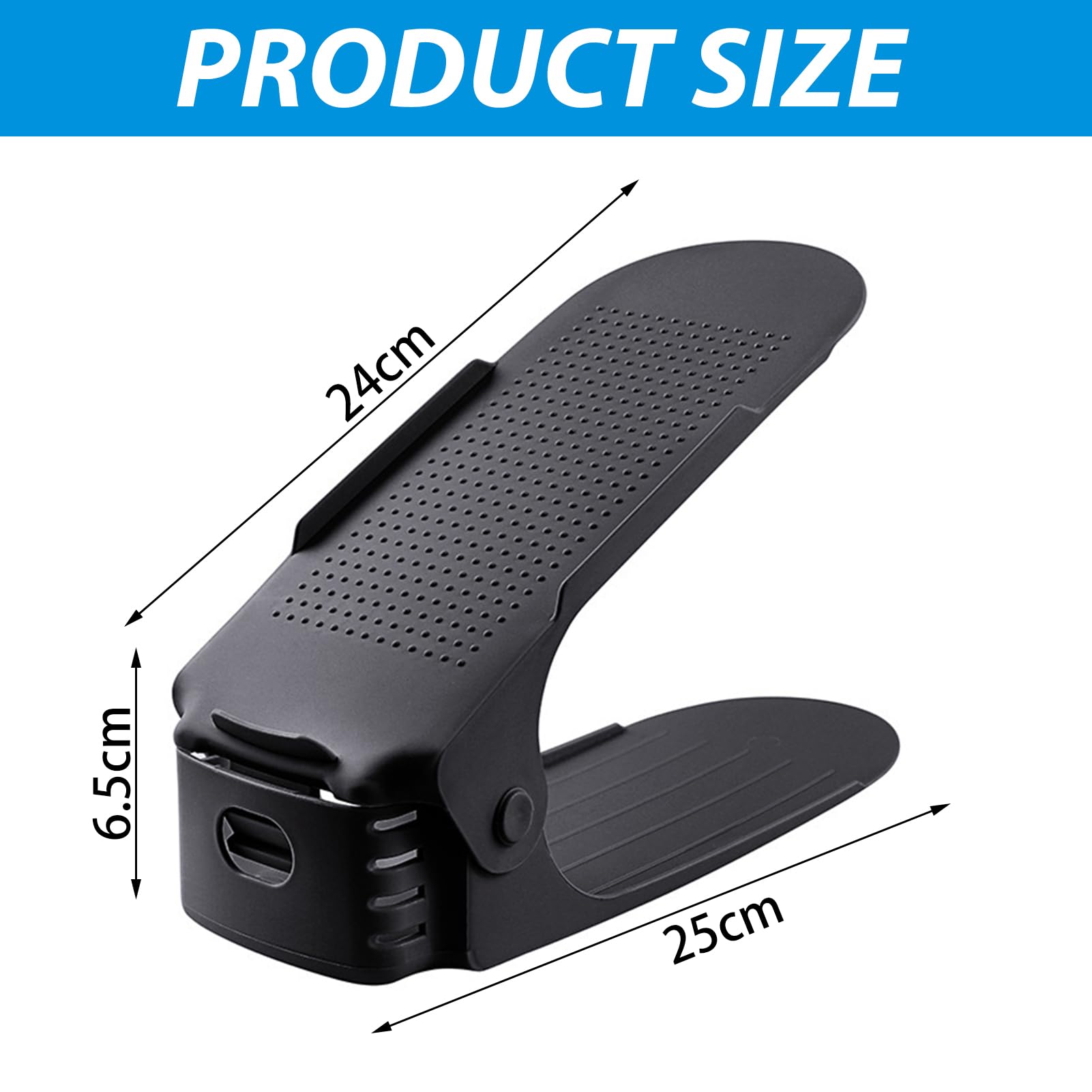 Portascarpe Regolabili Salvaspazio - 10 Pezzi In PP, Altezza 9-16 Cm, Antiscivolo, Per Casa E Negozi - Foto 7