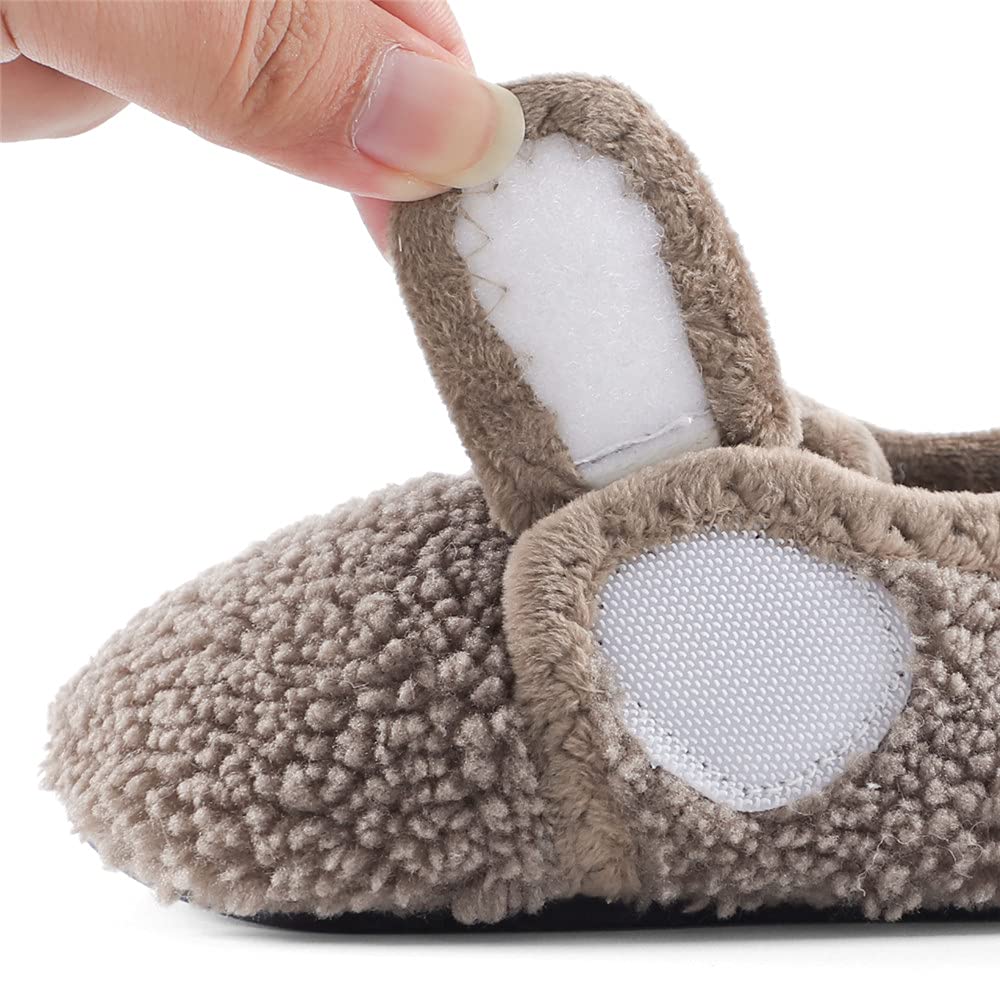 LACOFIA Chaussons Bébé Garçon Fille Chaussures Pantoufle Antidérapantes Chaude Hiver pour Enfant