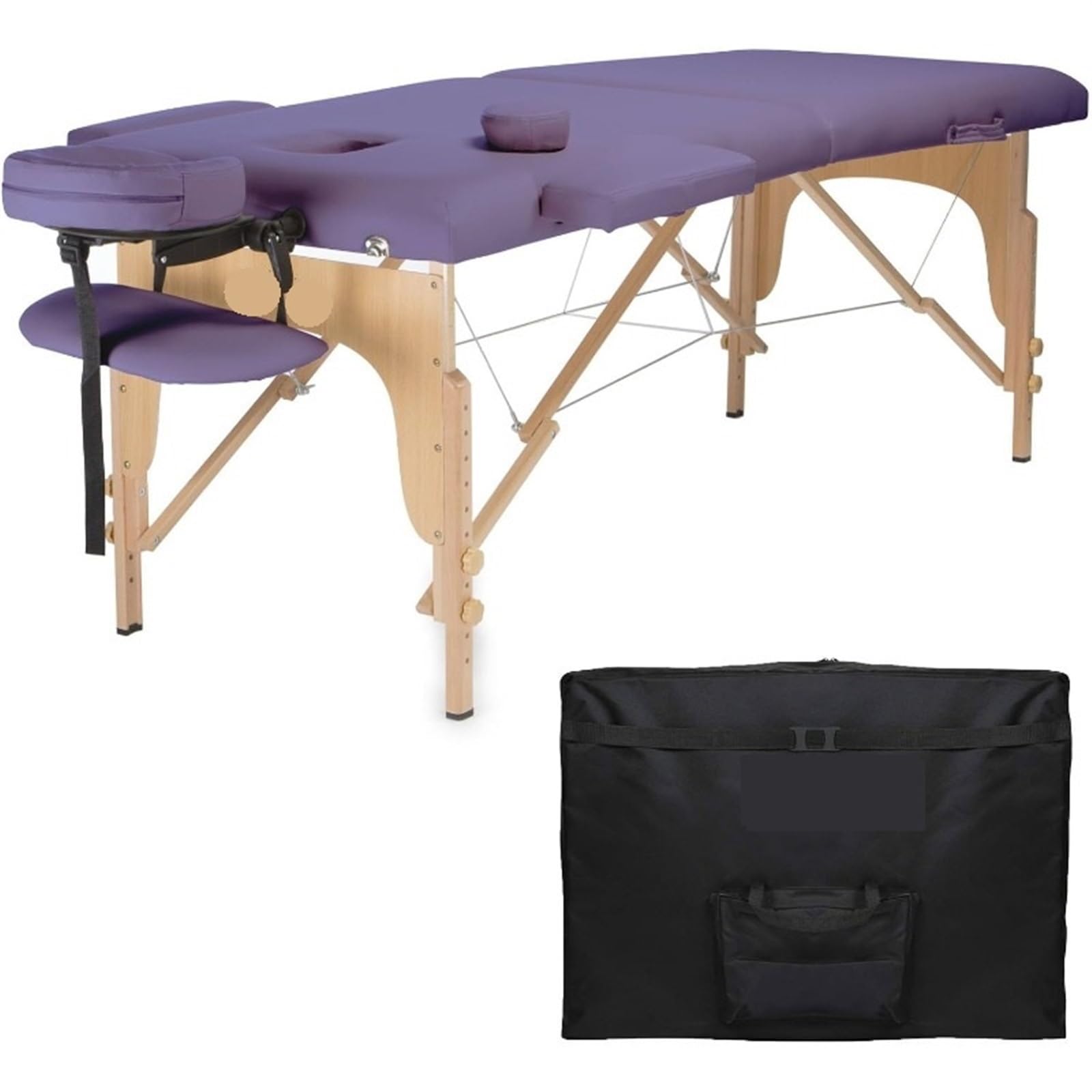 Lettino da Massaggio Pieghevole Portatile Professionale con Custodia for Il Trasporto per Fisioterapia, Massaggi, Estetica(Burgundy)