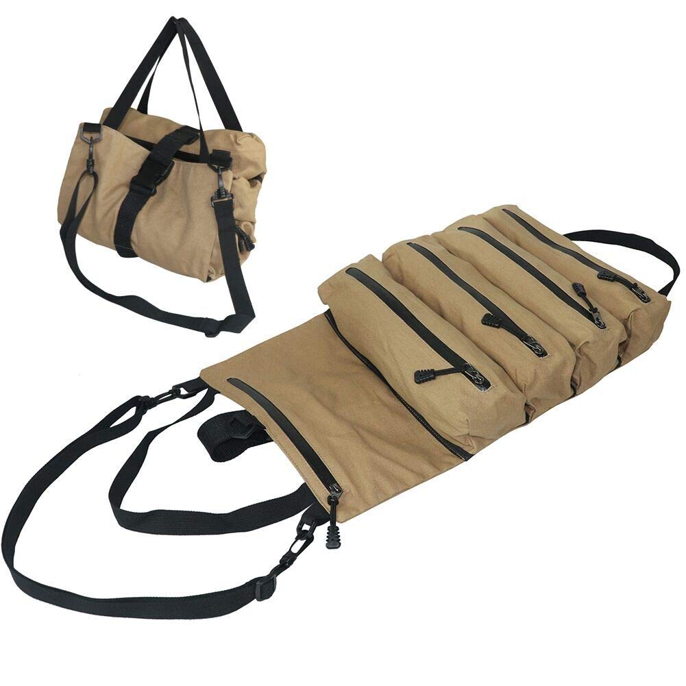 Buy Super Roll Tool Roll, Roll Up Tool Pouches, Waxed Canvas Tool Tray