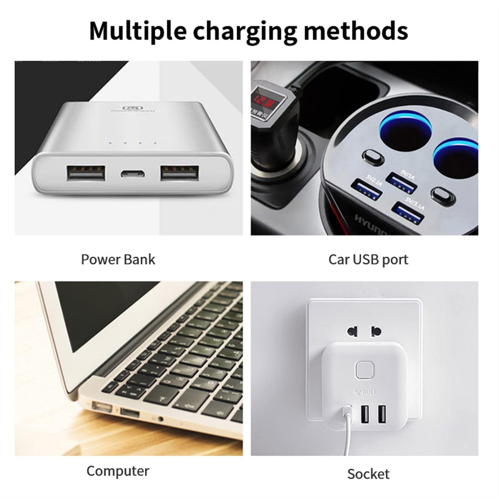 Bomba de Agua Bomba de oxígeno de Doble propósito Práctica Carga USB Piedra de Aire de Escape portátil Compresor de Aire Ultra silencioso para pecera Accesorios de Bomba de Acuario