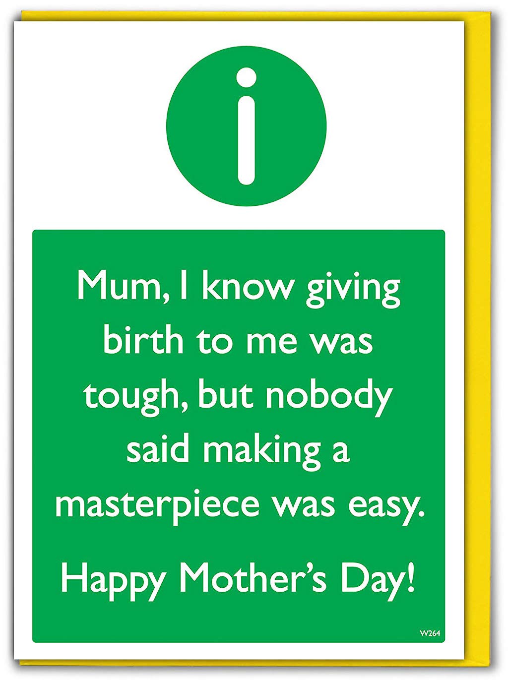 Brainbox Candy - Funny Mother's Day Card - 'Making A Masterpiece Wasn't Easy Mum' - Perfect Hilarious Joke Card For Mum To Go With A Mothers Day or Birthday Gift