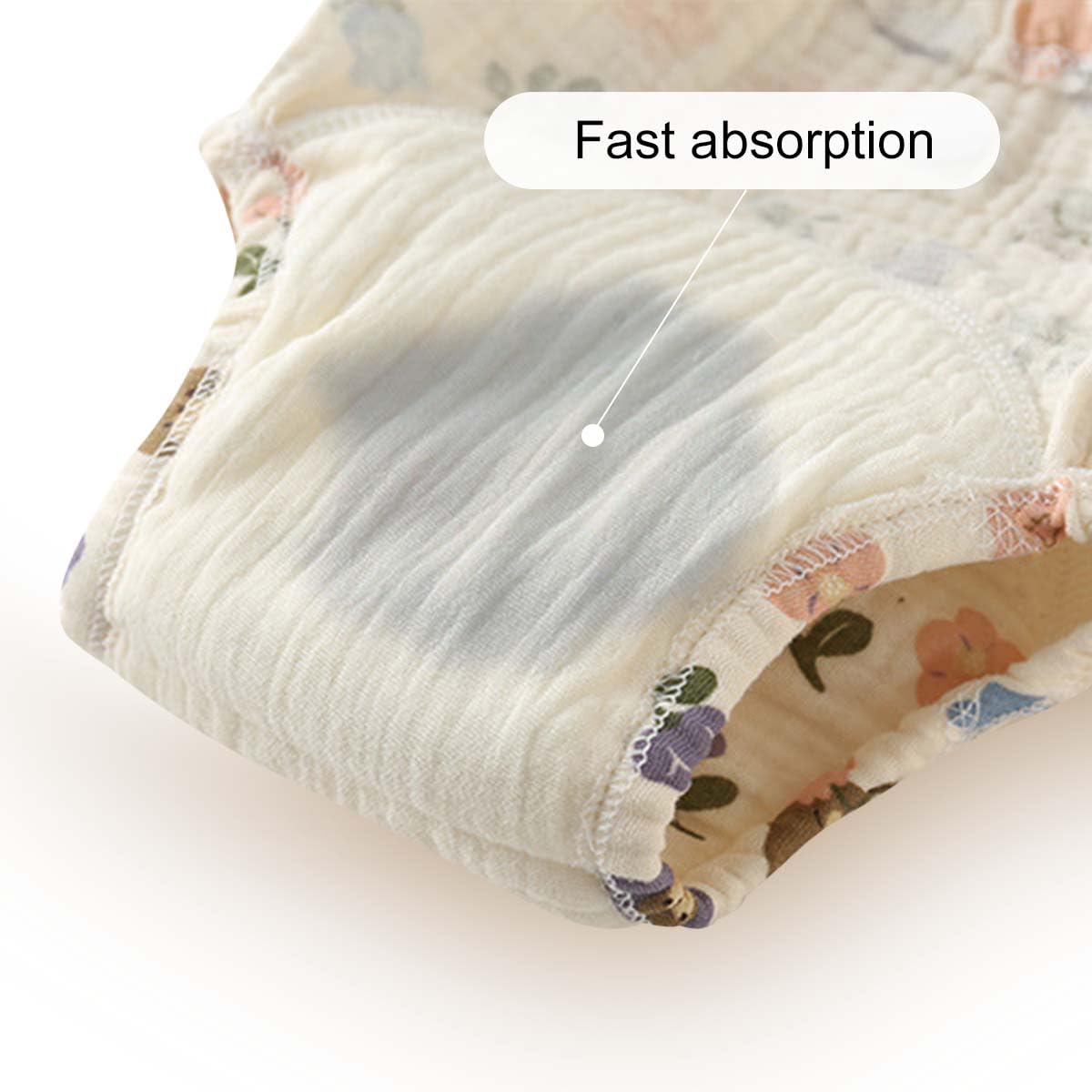 Culotte Apprentissage propreté Fille Garcon，Lot de 5 Coton rembourrées pour bébé propreté Enfant Doux Lavable, 6 Mois-3 Ans