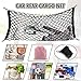 Tallew 2 Pcs Car Rear Cargo Net, Adjustable Elastic Mesh Cargo Net, 3 Pocket Heavy Duty Trunk Bed Storage Organizer, Universal for Car SUV Vehicle Pickup Truck with Accessories(43.3 x 15.7 Inches)