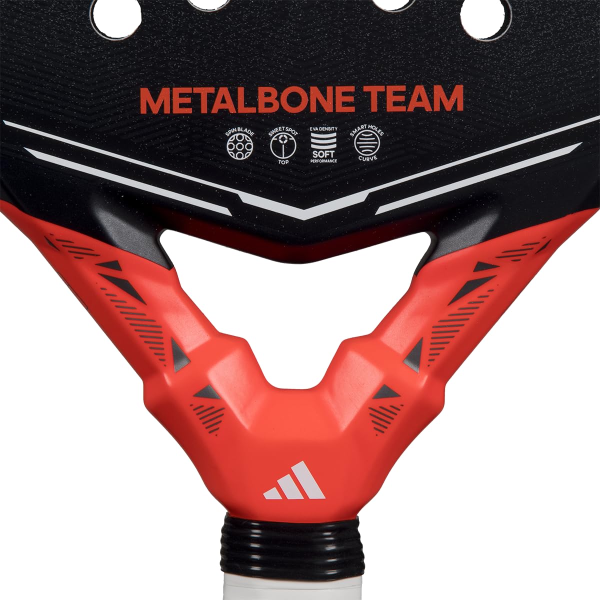 Pala de pádel adidas Metalbone Team 2026,Negra, Forma diamente,Goma eva Soft Performance,Fibra de Vidrio