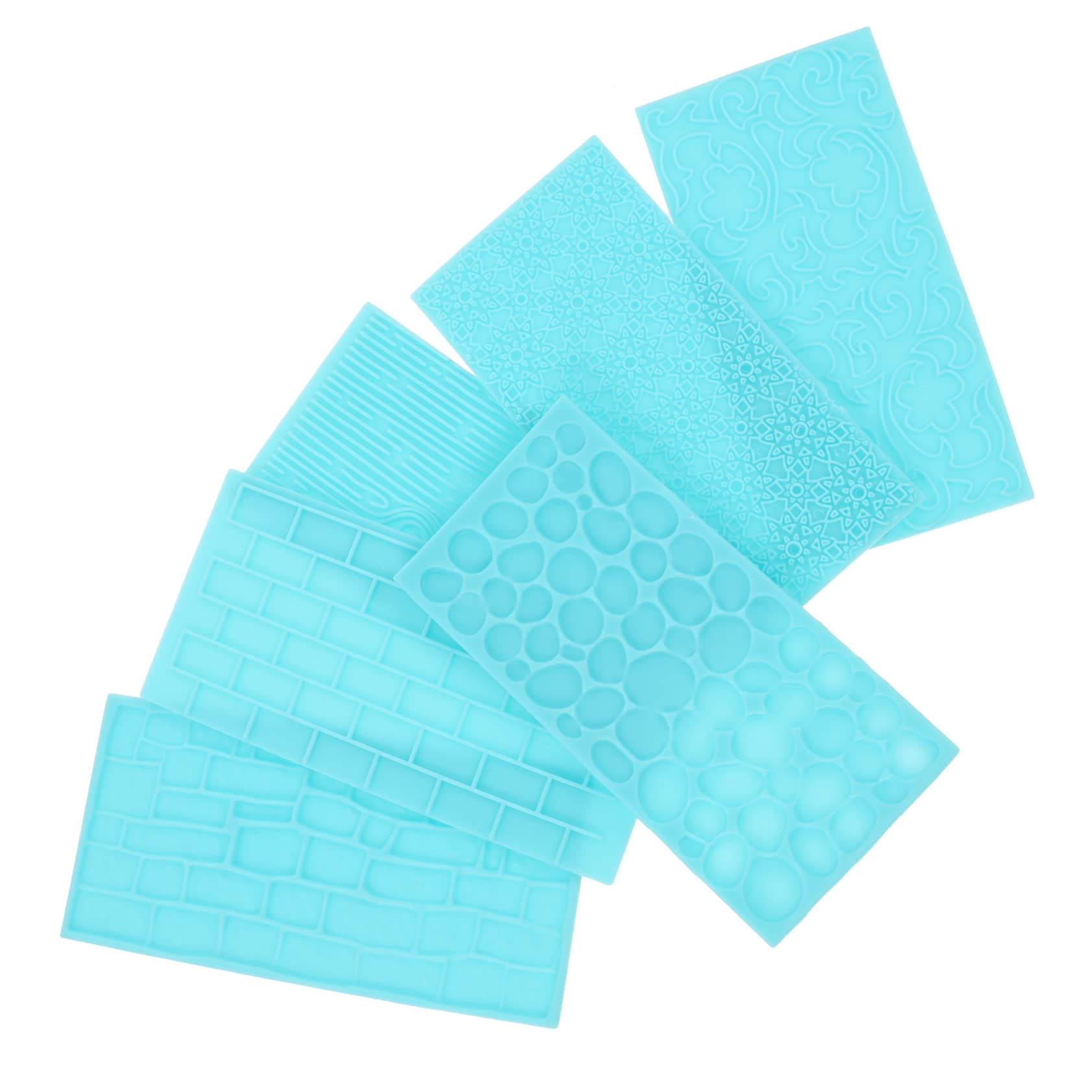 HAPINARY 6pc Set Polymer Clay Texture Sheets Embossing Mats for Clay Crafts DIY