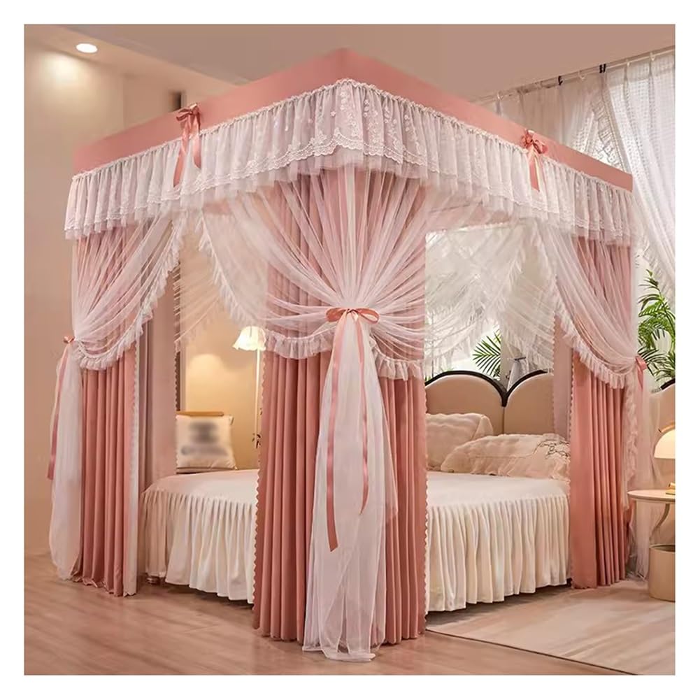 Baldacchini Baldacchino Da Letto Di Lusso A 3 Porte, Tenda Da Letto Four Seasons Per Letti Matrimoniali Singoli, Baldacchino Da Letto Decorativo Per La Camera Da Letto Della Principessa Per Ragazze (