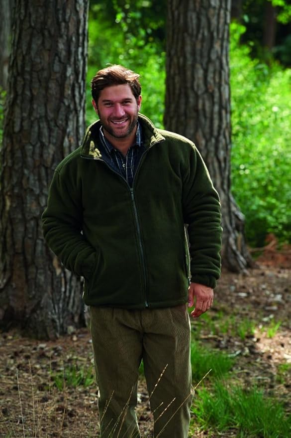 Game Men's Stanton Fleece Jacket Forest Green Country