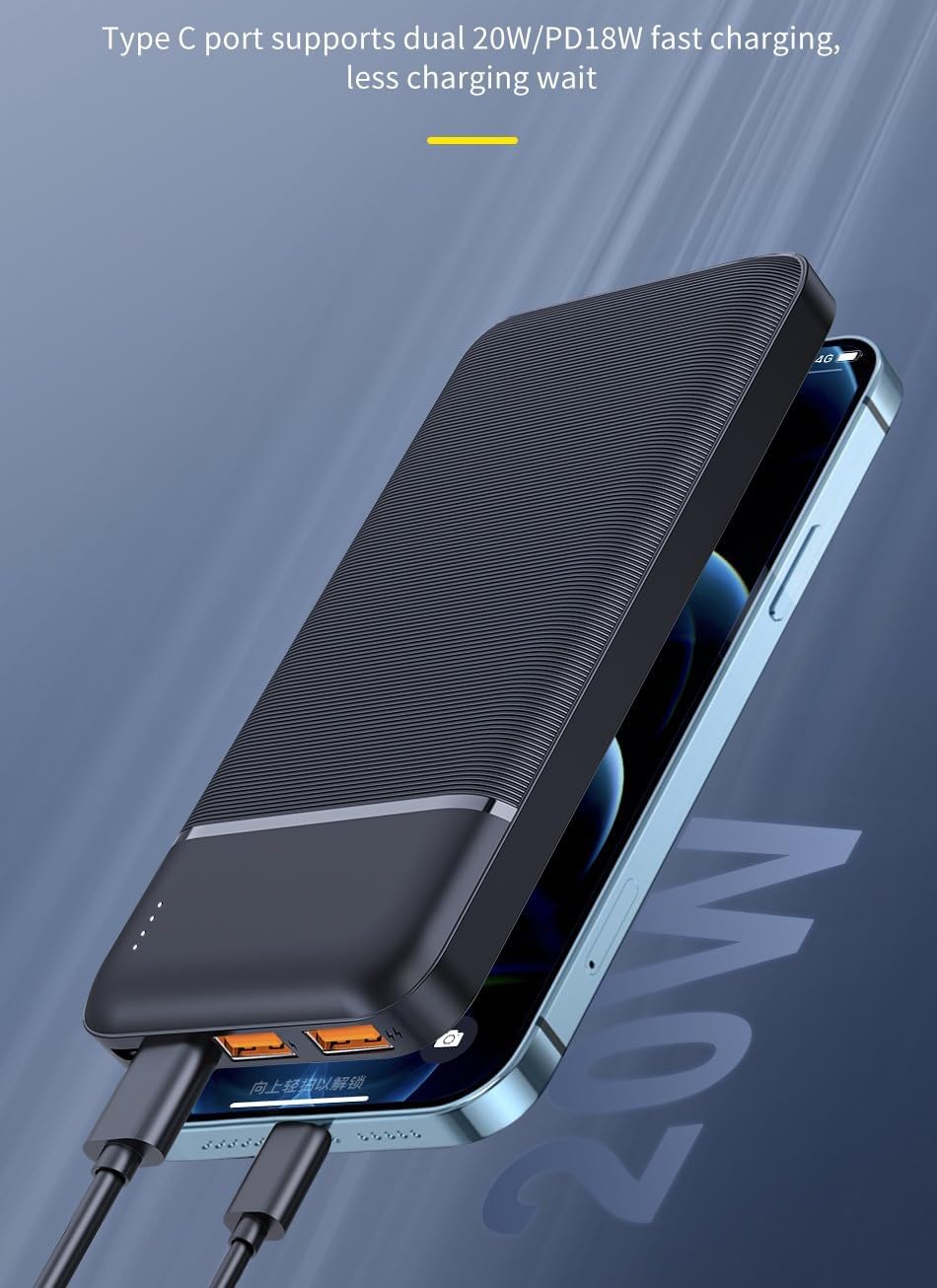 WIWU Power Bank being charged from a wall adapter