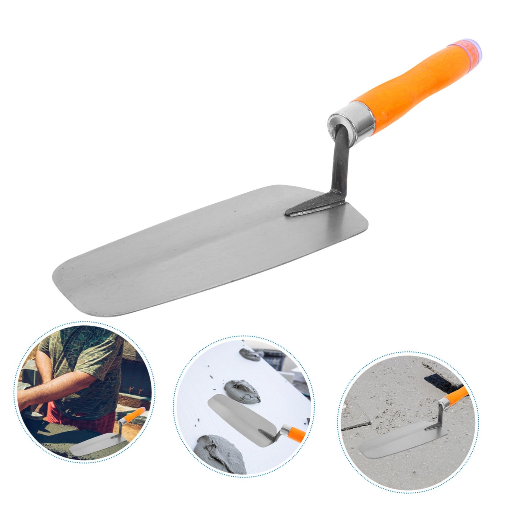 3 Pièces Plâtre Inoxydable Truelle de Maçonnerie et Lissage Plaques de Plâtre Manche Confortable Usage Intérieur et Extérieur Outil pour Enduit et Carrelage