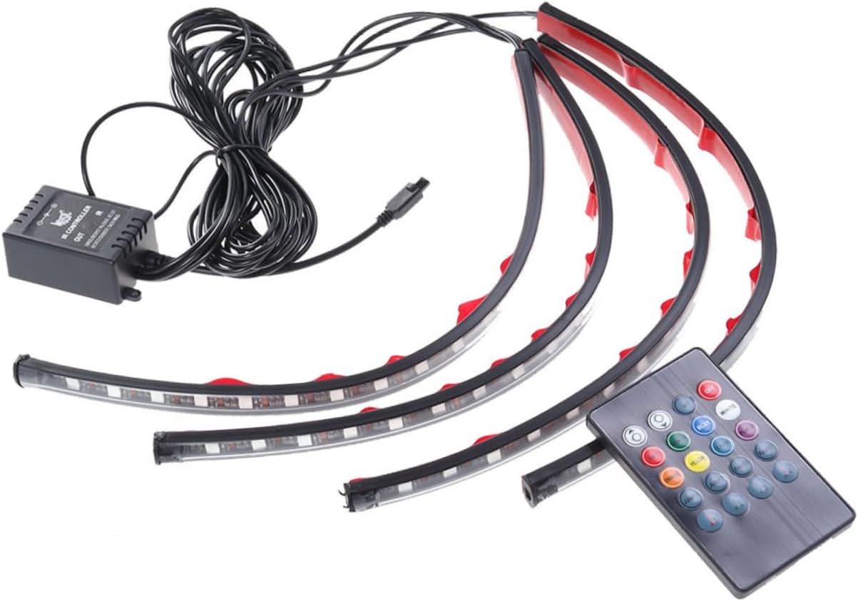 Car Interior RGB Neon Atmosphere Lights Led USB Strip Brightness Easy Installation for Cars Trucks Suvs Black Voice Control