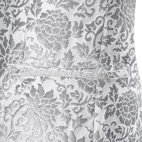 Image of Barry.Wang Blazer for Men Paisley Sport Coat Lightweight Suit Jacket Regular Tuxedo Flower Mardi Gras Carnival Gift