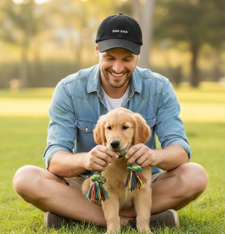 6 Panel Soft Embroidery Adjustable Baseball Cap Dog Lover Gifts for Men/Women - Image 5