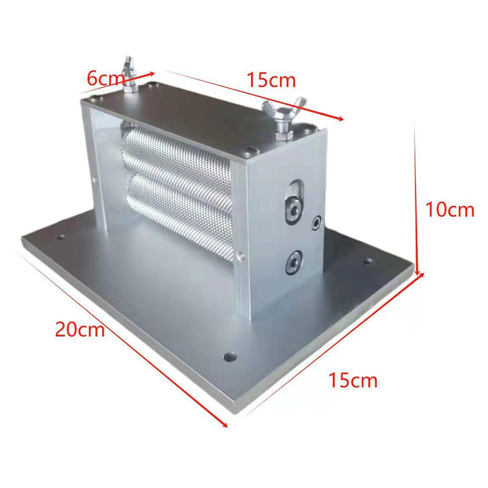 Macchina Manuale per Calamari, Pressa in Acciaio Inox | Motivo da 0,2 mm, Manovella e Rulli Lisci per Calamari Secchi, Pesce, Carne Secca e Lavorazione Alimentare
