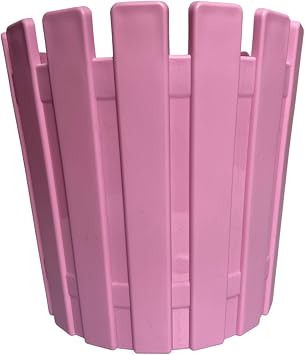 Plastik Saks , Pembe Renk,  it Desenli,   ve D  Mekan Kullan m  i in Dekoratif  i ek Saks s  16x15 cm