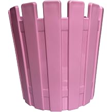Plastik Saks , Pembe Renk,  it Desenli,   ve D  Mekan Kullan m  i in Dekoratif  i ek Saks s  16x15 cm