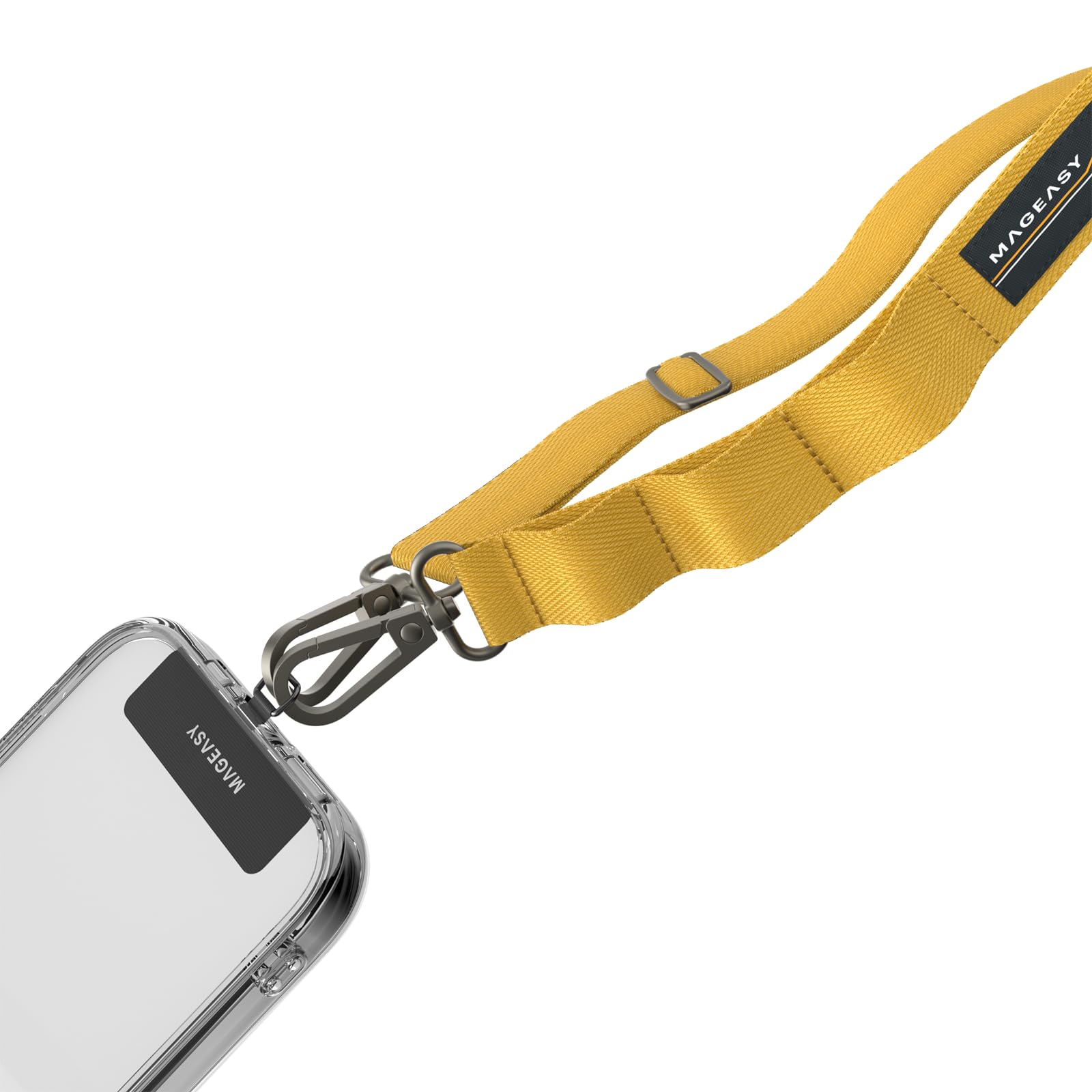 Mageasy Unisex Mustard Yellow Universal Cell Phone Lanyard - Anti-Theft Crossbody Phone Strap For Iphone 16 Pro Max & Most Smartphones, For Men & Women | 20Mm (Mustard Yellow)