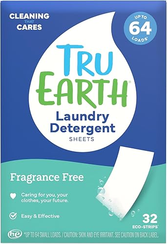Miniatura 19 de Tru Earth Hojas de detergente compacto para ropa seco, sin perfume, hasta 768 cargas (384 unidades), sin parabenos, detergente sin líquido Eco-Strip