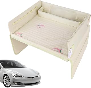 Car Child Seat Tray, Foldable Seat Tray with Pockets, Waterproof Child Large Capacity Table, Baby Seat Tray for Entertainment, Large Capacity Table for Dining and Drawing