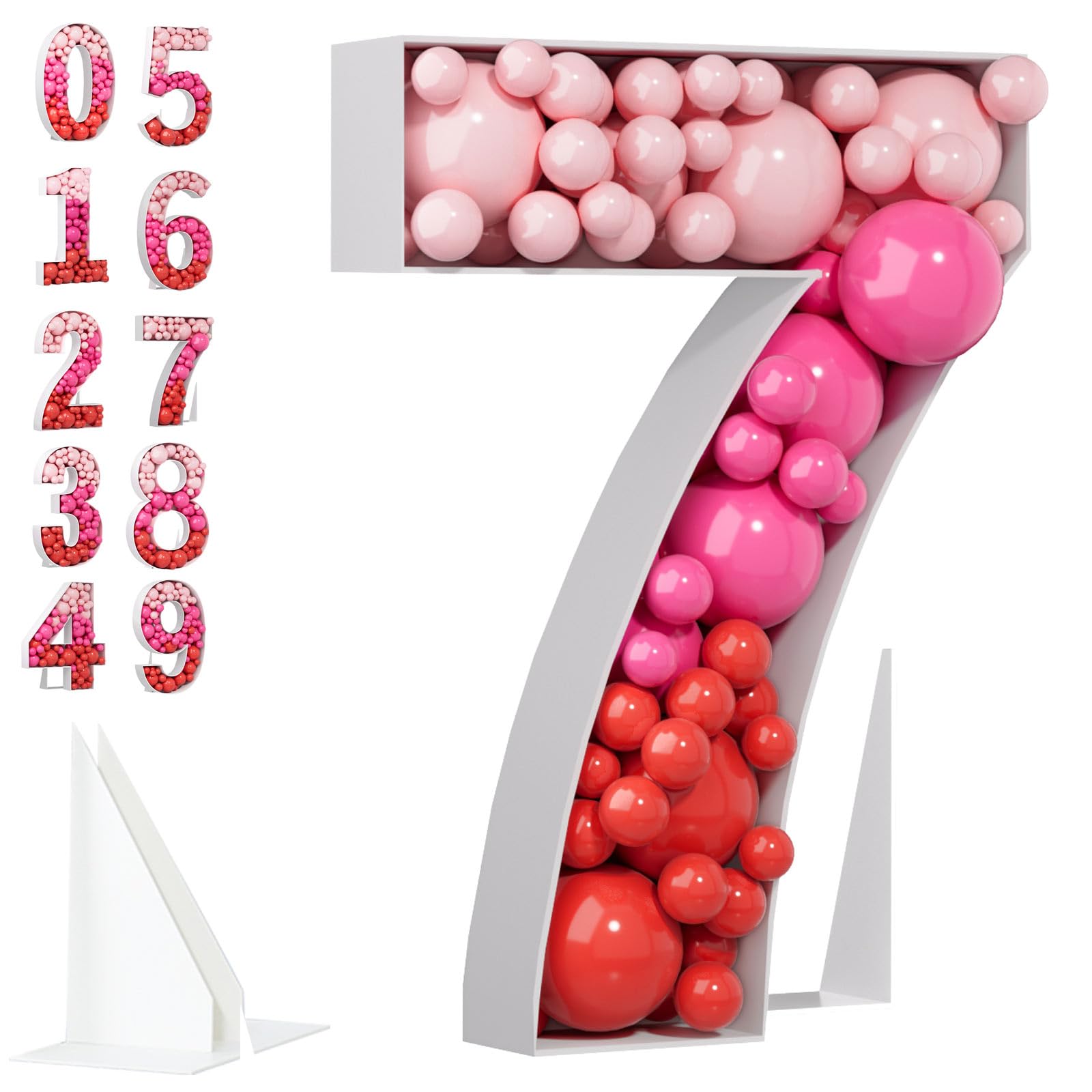 Photo 1 of **NUMBER (9)**KALOR 4FT Marquee Numbers, Mosaic Numbers for Balloons,Number 7 Mosaic Cardboard Frame for Birthday Decorations, Anniversary Decorations, Baby Shows, Party Decor 