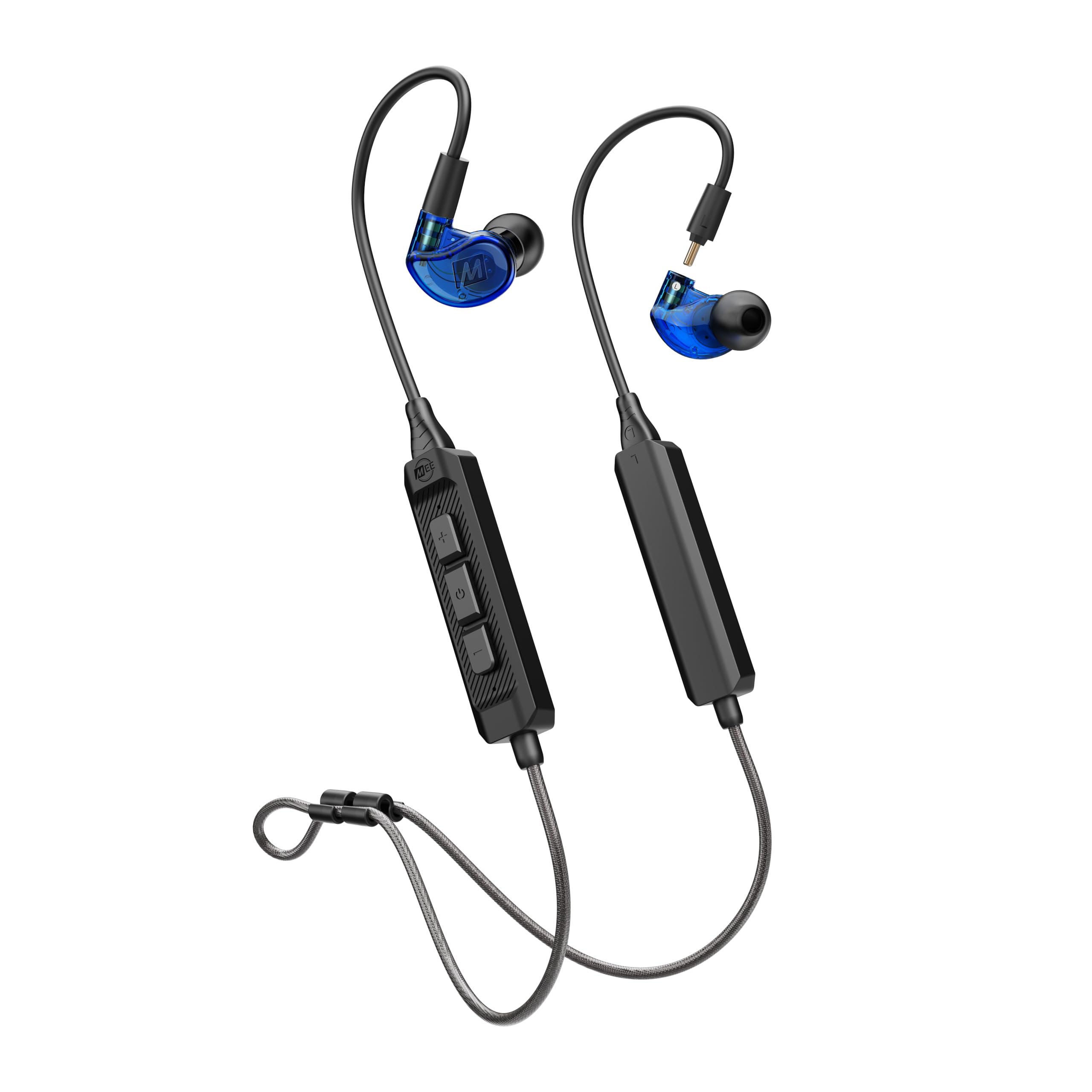 M6 PRO Musicians' in-Ear Monitors Wired + Wireless Combo Pack: Includes IEMs, 2 Audio Cables and BT3 Hi-Res Bluetooth Audio Adapter w/aptX, LDAC, Auracast Support, & Built-in Headset (Blue)