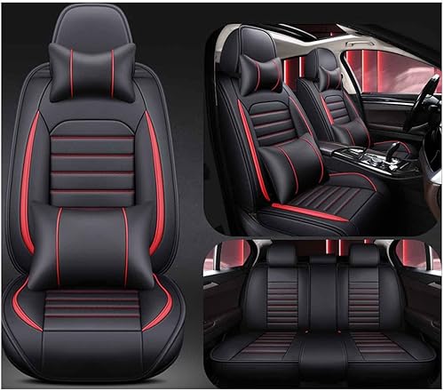 Car Seat Cover Waterproof Full Set Leather, for Dacia Sandero Stepway 3.GEN 2.Gen 2012 2013 2014 2015-2024, Leather 5-Seat Car Seat Covers All