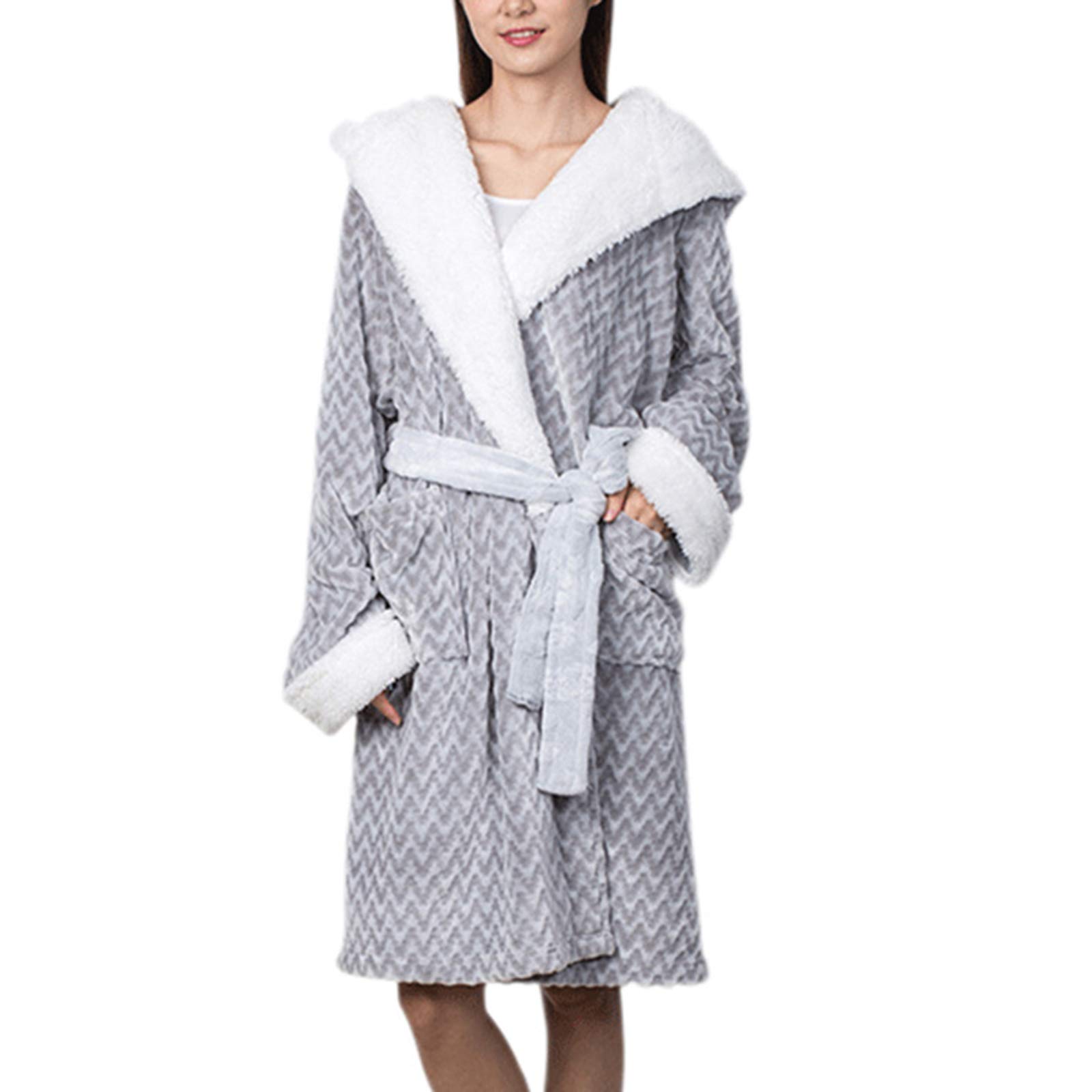 Polaire corail contre le froid hivernal avec ce peignoir femme 1XL