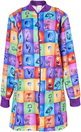 Jaleco Feminino Temático Divertida Mente Estilo e Conforto para Profissionais