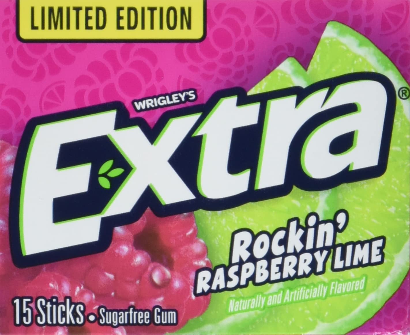 Amazon.com : Extra Rockin' Raspberry Lime Sugar-Free Gum, 15 Count (Pack of  10) : Everything Else