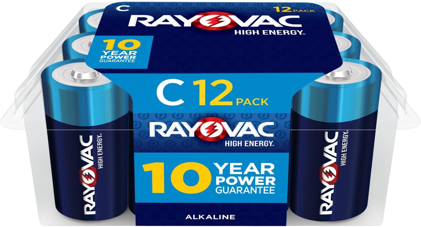 C Batteries, C Cell Battery, 12 Count