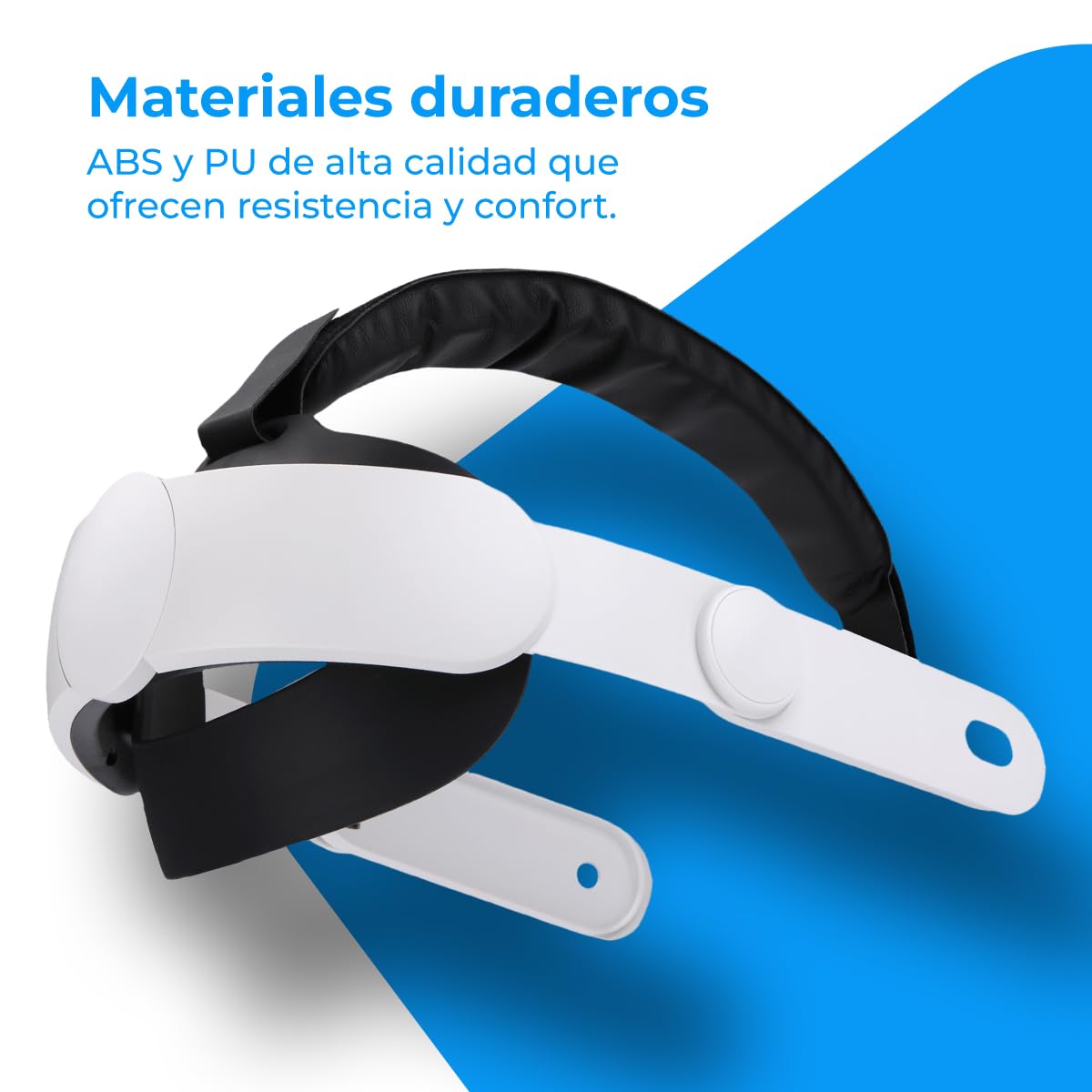 NK Correa para Gafas de Realidad Virtual, Compatible con Meta Quest 3S y Quest 3, Longitud Ajustable y Recubrimiento Acolchado - Color Blanco