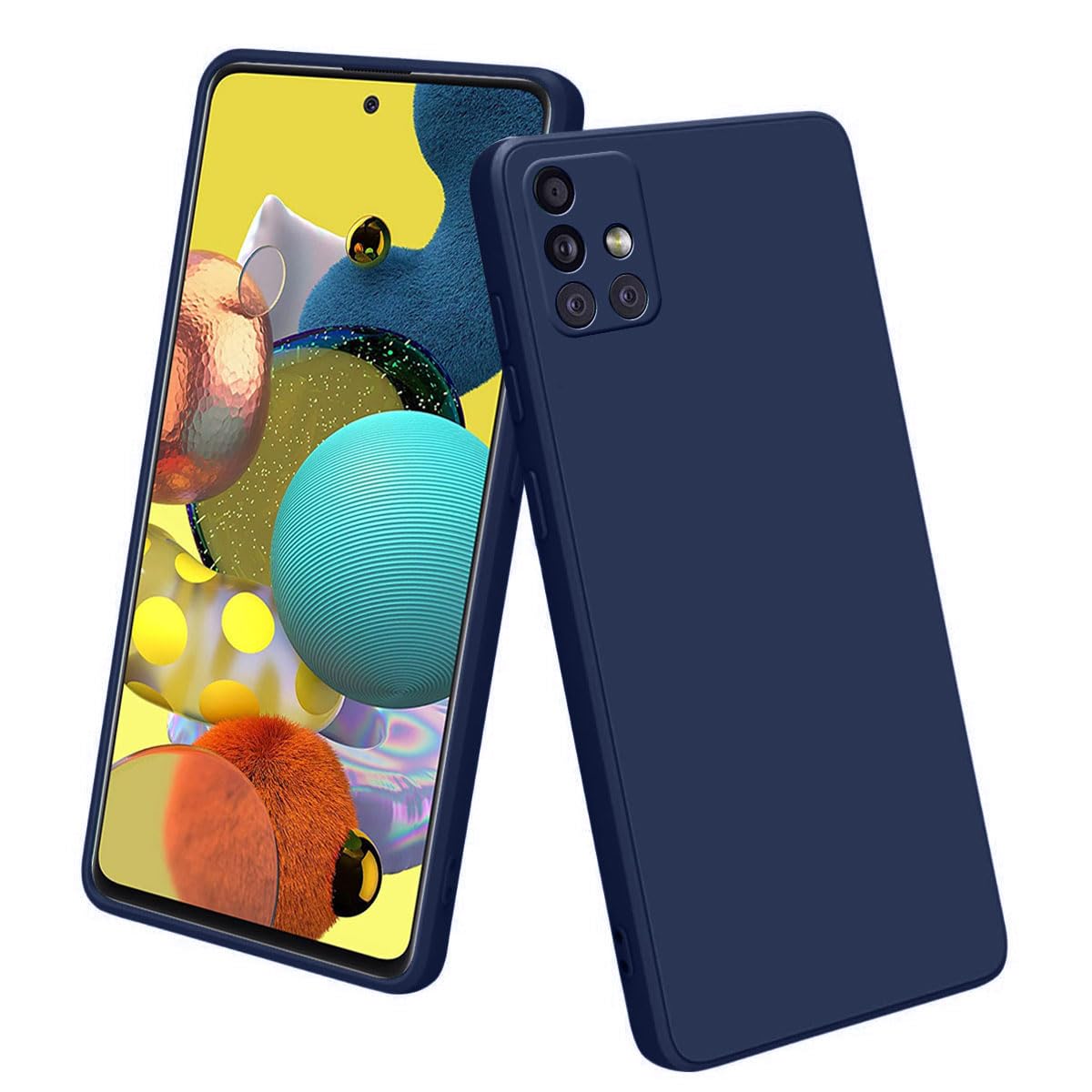 LIRAMARK Silicone Soft Back Cover Case for Samsung Galaxy A51 (Blue) (B0BBV96FFS) Amazon Price History, Amazon Price Tracker