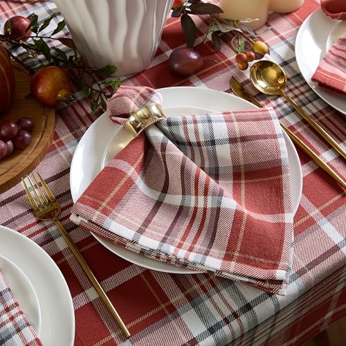 Servilletas de Tela Home Bargains Plus Rojo Cuadradas x8 miniatura 3