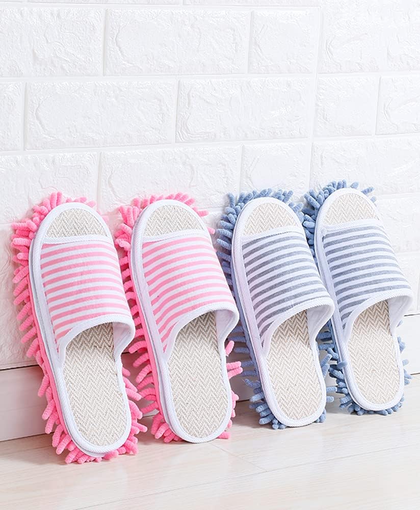 Microfiber Slippers Floor Cleaning Mop House Dust Detachable Mopping Shoes Cleaning Tool Unisex Open Toe image 5