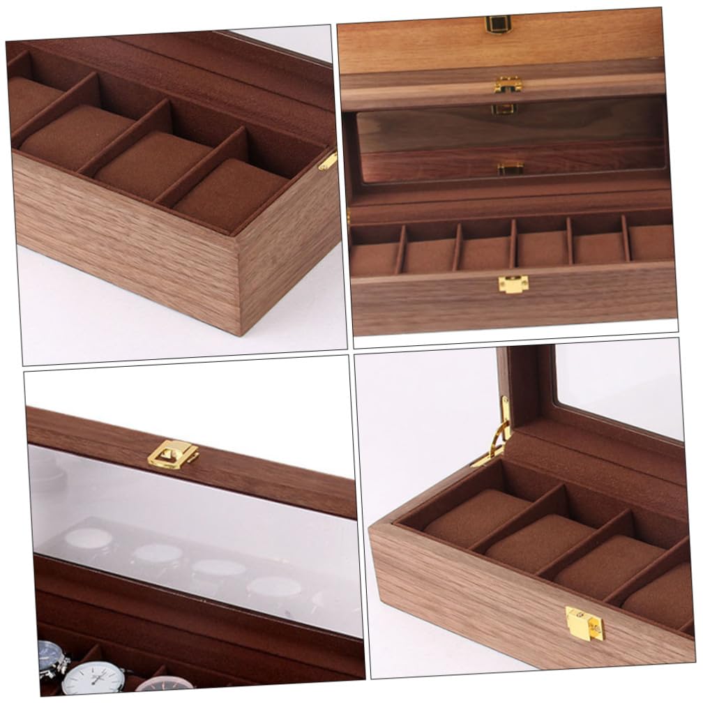 COLLBATH Estuche Relojes Caja Guardarelojes Organizador Ranuras Joyero Madera Duradero