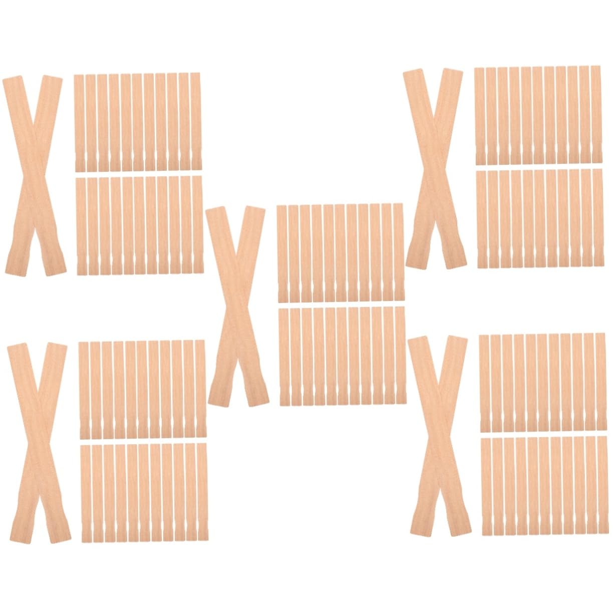 MAGICLULU 5 Ensembles De Peinture Bois Franc Tiges Artisanat Peintures Avec Les Agitateurs Coloré Outils Pour Mélanger La Peinture À Mélanger En Bois Réutilisable 25 Pièces * 5