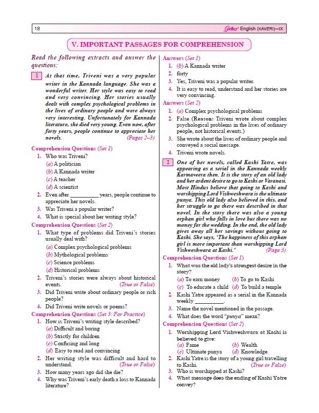 Image of Golden English Study Material Based on New NCERT Textbook Kaveri for Class-9 | For 2027 CBSE Exams (R1 and R2) | Summary | Reading | Writing | Grammar| Sample Papers | Objective Type Question Bank