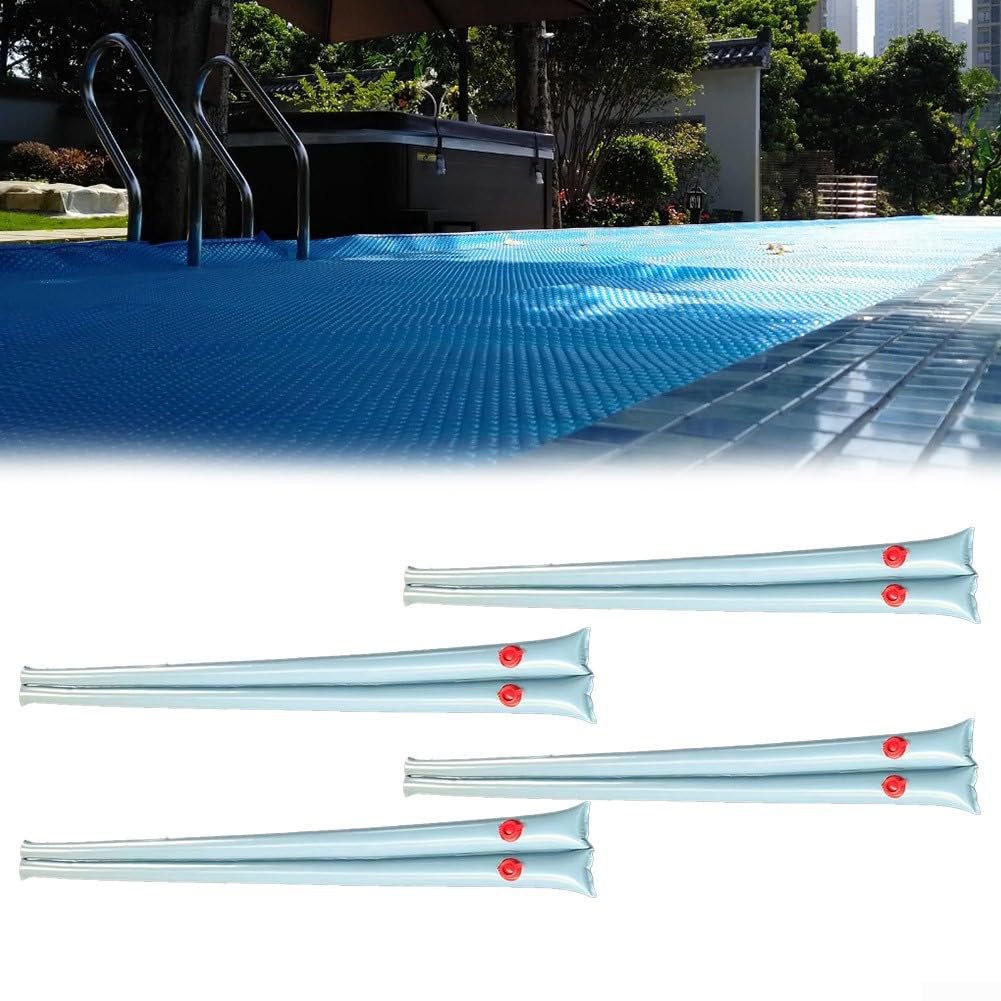 Lot de 4 sacs de drainage doubles pour sécuriser les couvertures de piscine en retenant l'eau et le sable, conçus pour l'hiver et la prévention des débris