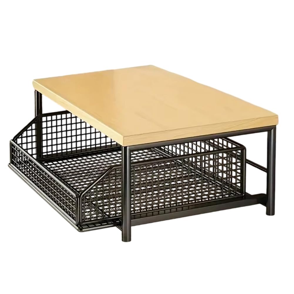 Hndhbfgrt Kitchen Microwave Countertop Storage Rack-Sturdy Solid Wood and Metal Structure Design, Space-Saving Microwave Rack Storage Rack