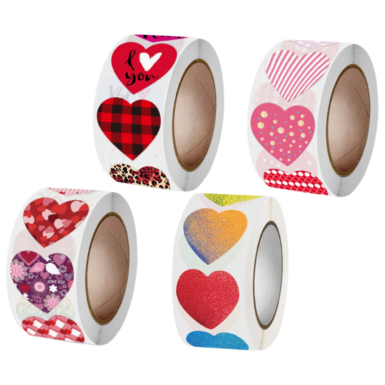 Etichette di Ringraziamento Rotonde, Etichetta Adesiva Adesiva Amore for Sacchetti Regalo Etichetta Adesiva in Rame for San Valentino a Forma di Cuore(5 Stück,2.5X2.5CMx5pcs)
