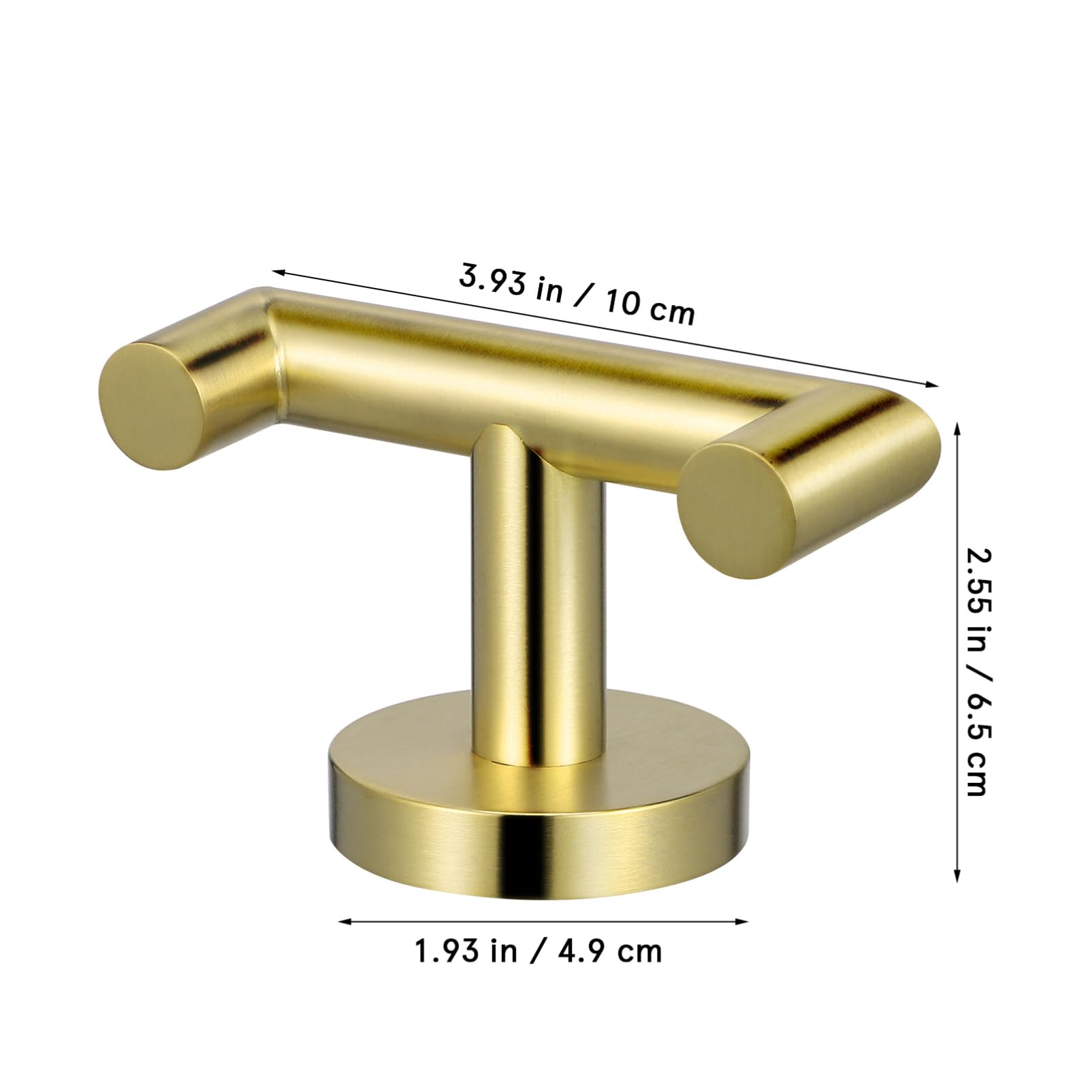 Cabilock 2pcs Heavy Duty Stainless Steel Wall Hooks Dual Coat Hanger for Bathroom Kitchen Entryway Versatile Towel Hat Purse Holders Sleek Design for Home Organization