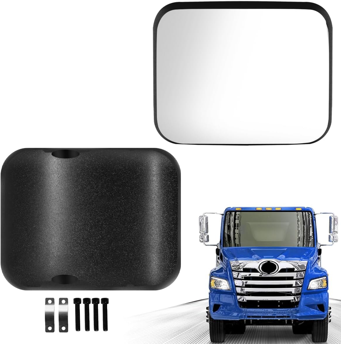 Black Rear View Wide Angle Door Mirror,Lower Curved Mirror, 1 Pieces fit for 2011+ Hino 238 258 268 338
