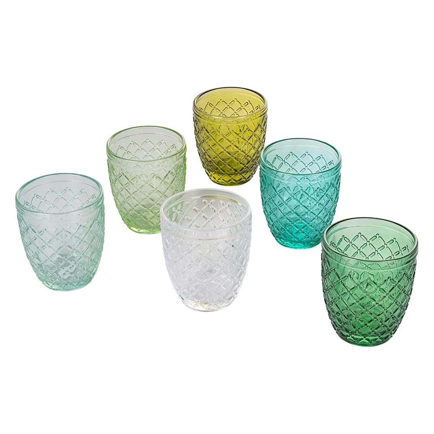 Villa d'Este Home Tivoli 5911619 Castle Greenery Wasserglas, 325ml Kapazität, 6 Stück