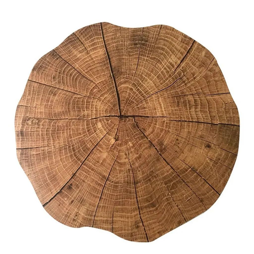 Set de table rond imitation bois : fini les tasses qui glissent de la table