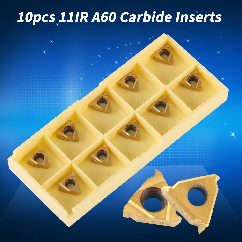 10 Pièces Insert De Lame De Carbure 11ER A60 - Outils CNC Tour Tournage Haute Performance
