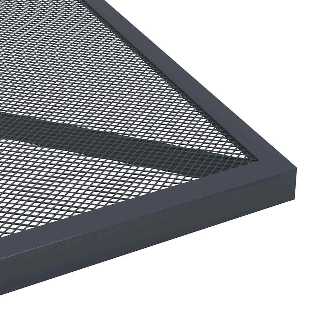 Tavolo da giardino antracite, 50 x 50 x 72 cm, griglia in acciaio, tavolo da terrazza, tavolino da balcone, per esterni, giardino, terrazza, design moderno