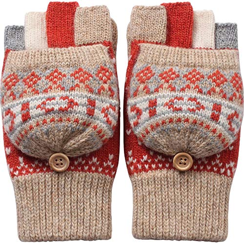 Guantes de cachemir de medio dedo con lana suave para mujer invierno 3