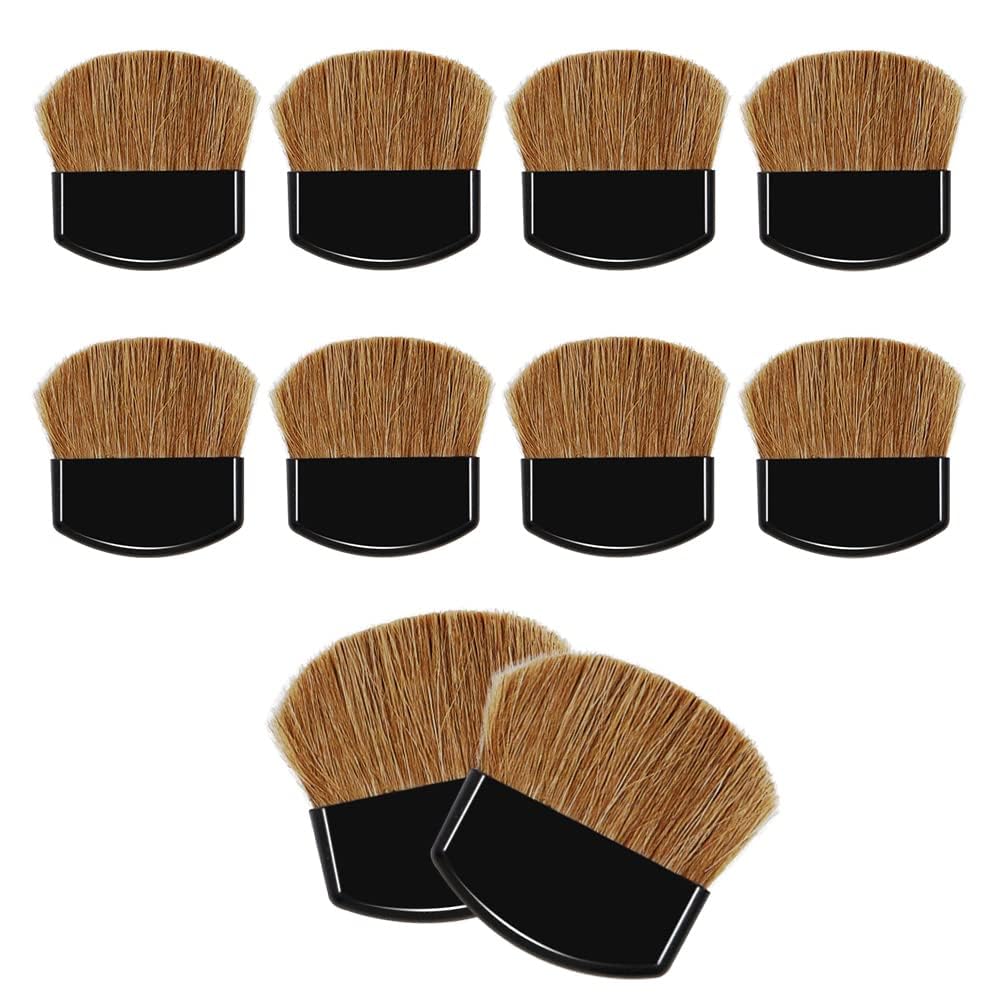 Azonee Diamond Painting Brush Tools 10 pcs - Soft Anti-Shedding Bristles Hair Wood short Handle Paint Brush Set for Acrylic Watercolor Oil Painting, Diamond Sweep, Gesso
