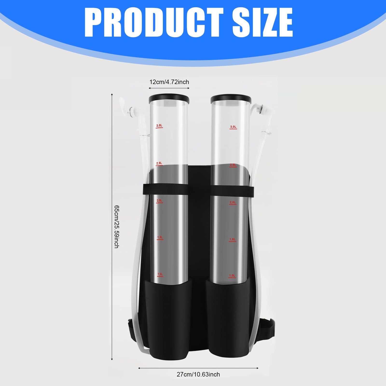 Duals Chamber Distributeur de liquide pour bière, vin, jus de fruits, sac à dos, 6 l