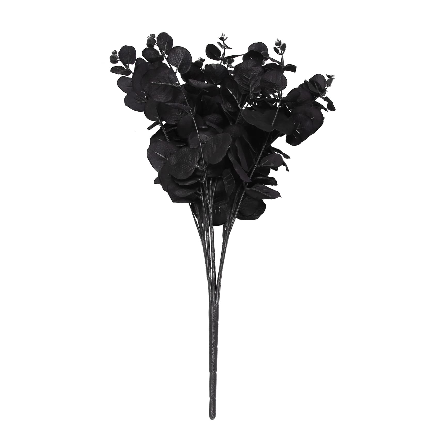 detee 20 Heads Artificial Black Eucalyptus Fake Flower Plant Wedding Party Decoration